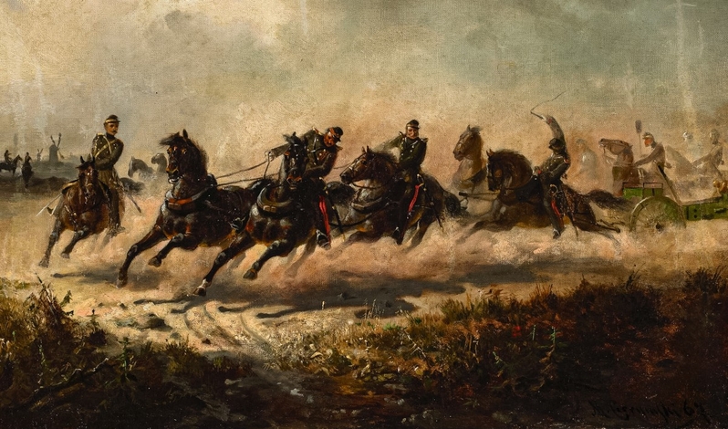 Maksymilian Gierymski - szarża artylerii