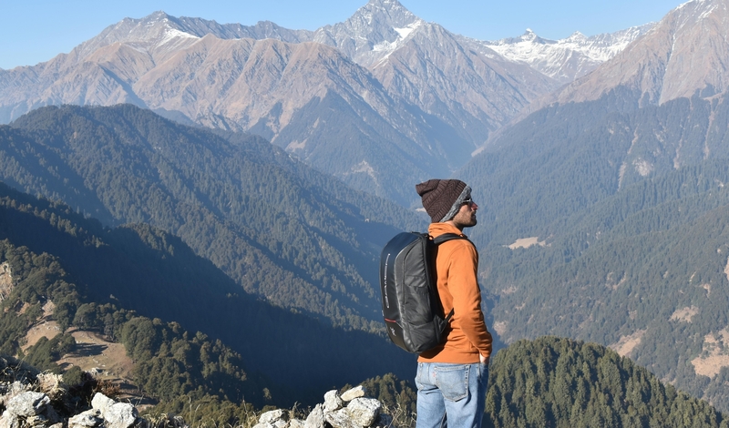 Turysta w górach
